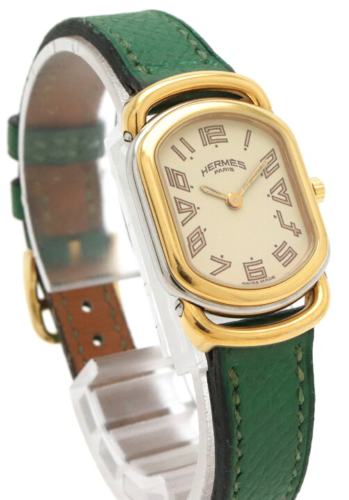 楽天市場】【ウォッチ】HERMES エルメス ラリー アイボリー文字盤 SS  