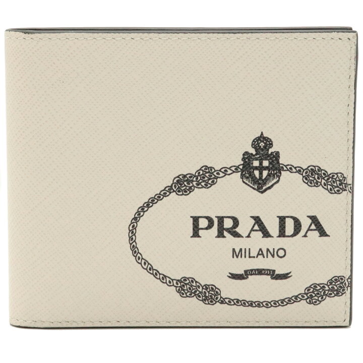 楽天市場】【財布】PRADA プラダ ロゴプリント 2つ折り財布 二つ折り  