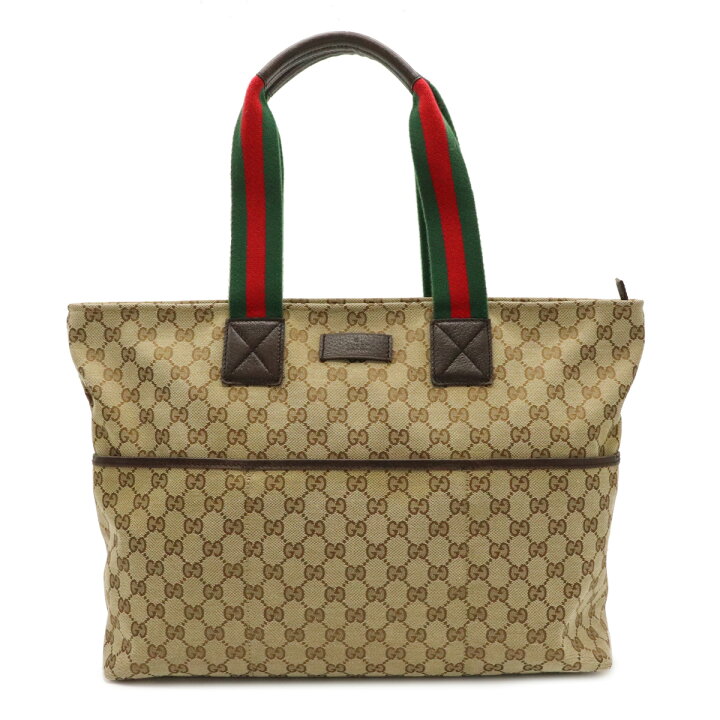 楽天市場】【バッグ】GUCCI グッチ GGキャンバス レザー マザーズ  