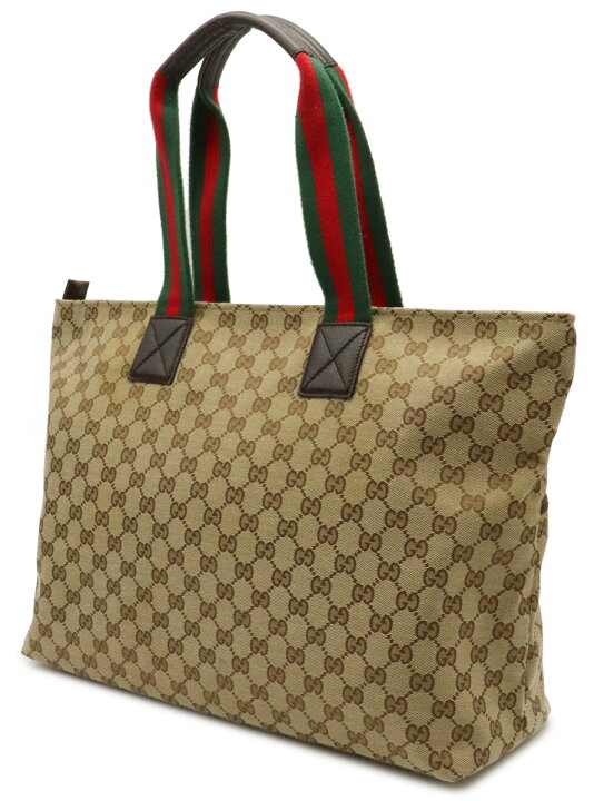 楽天市場】【バッグ】GUCCI グッチ GGキャンバス レザー マザーズ  