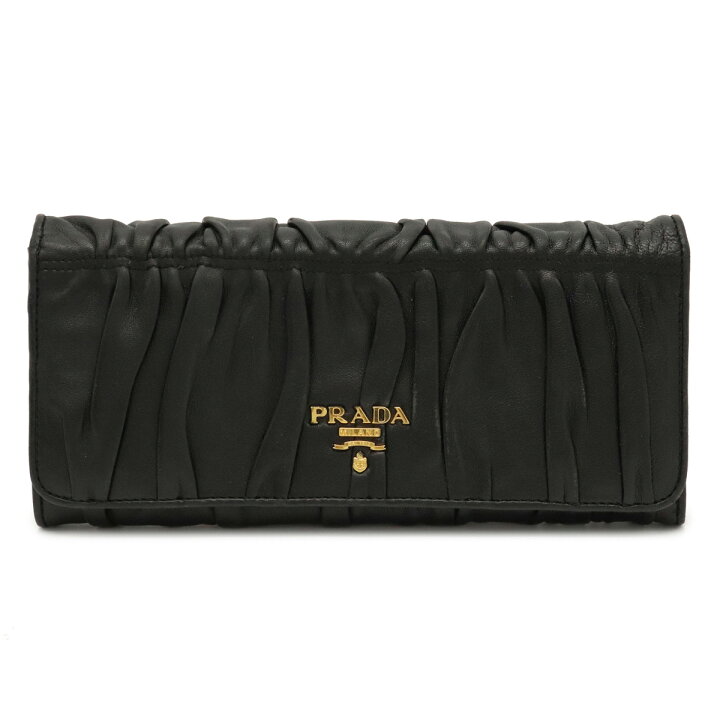 楽天市場】【財布】PRADA プラダ マテラッセ ギャザー 長財布 2つ折り  