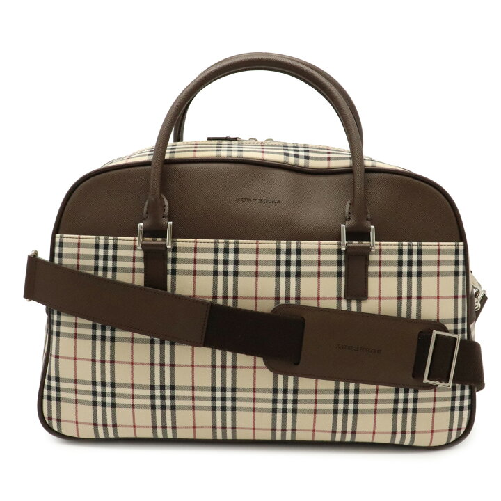 楽天市場】【バッグ】BURBERRY バーバリー ノバチェック ボストン 