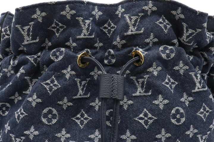 LOUIS VUITTON Monogram Denim Noeful MM Handbag Drawstring 2WAY