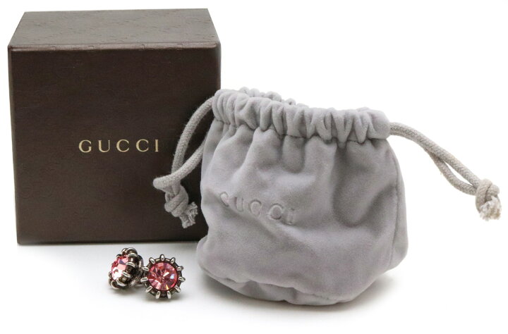 楽天市場】【ジュエリー】GUCCI グッチ GGロゴ ラインストーン ピアス 