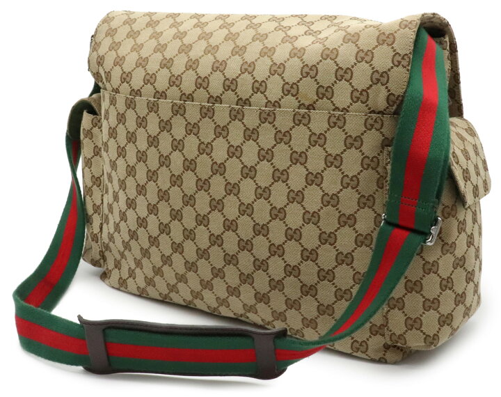 楽天市場】【バッグ】GUCCI グッチ GGキャンバス マザーズバッグ 