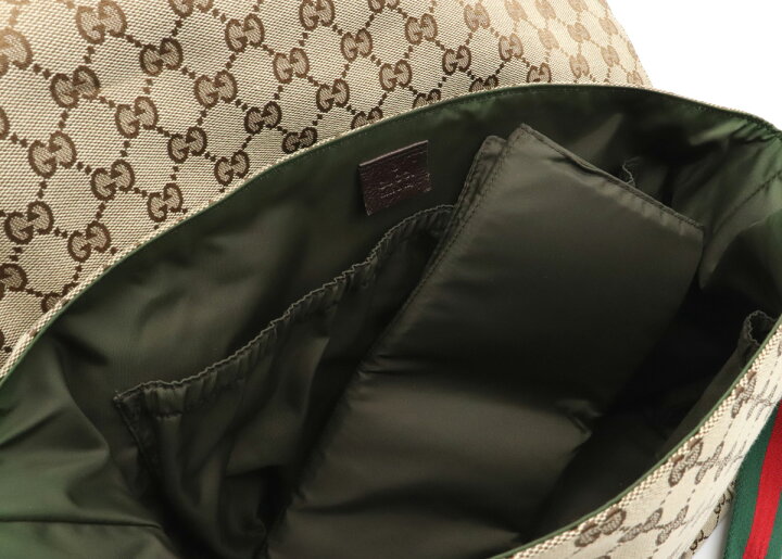 楽天市場】【バッグ】GUCCI グッチ GGキャンバス マザーズバッグ 