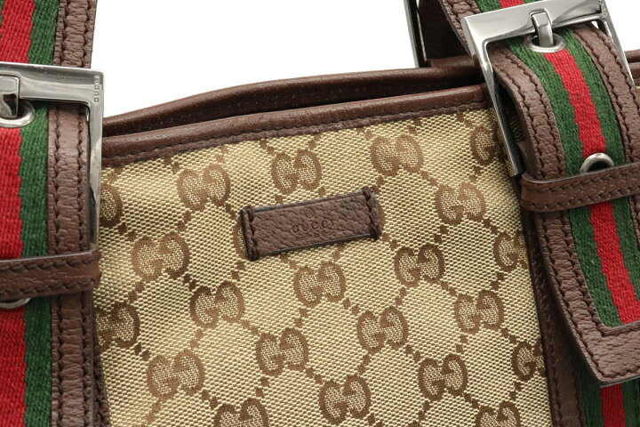 楽天市場】【バッグ】GUCCI グッチ GGキャンバス ウェビングライン 