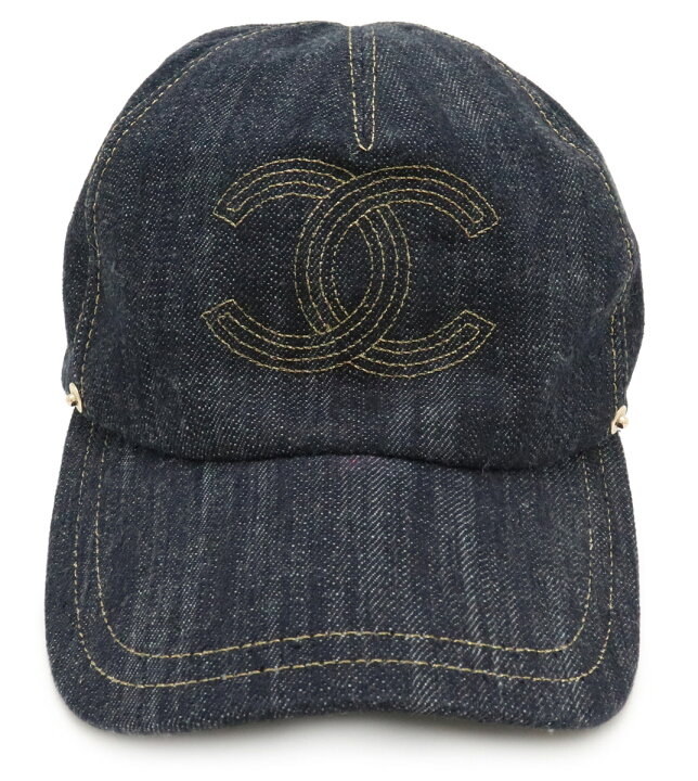 楽天市場】【アパレル】CHANEL シャネル デニム キャップ 帽子 ココ 