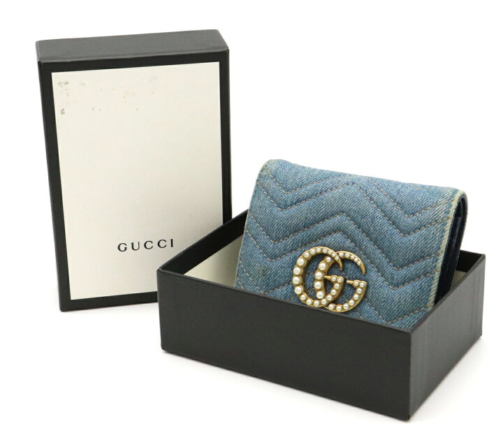 楽天市場】【財布】GUCCI グッチ GGマーモント 2つ折財布 コンパクト 