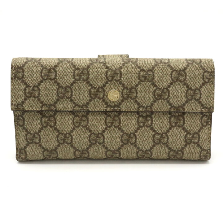 楽天市場】【財布】GUCCI グッチ GGスプリーム 2つ折長財布 二つ折り W 