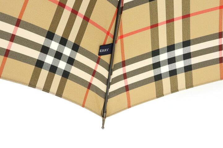 楽天市場】BURBERRY バーバリー 長傘 雨傘 ノバチェック柄 ウッド 