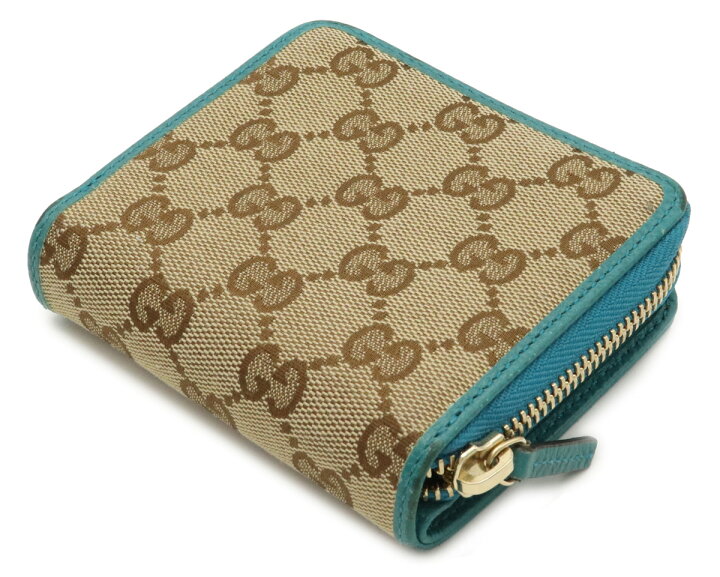 楽天市場】【財布】GUCCI グッチ GGキャンバス コンパクトジップ 2つ折  