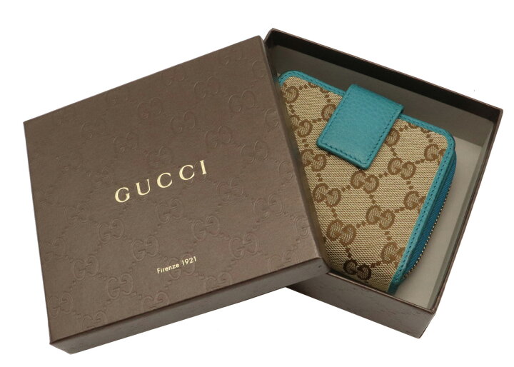 楽天市場】【財布】GUCCI グッチ GGキャンバス コンパクトジップ 2つ折 