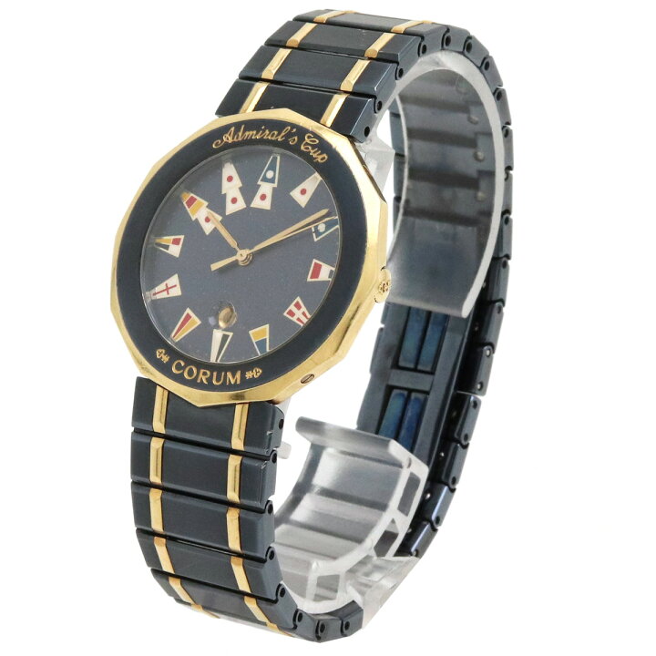 楽天市場】【ウォッチ】CORUM コルム アドミラルズカップ ガンブルー  
