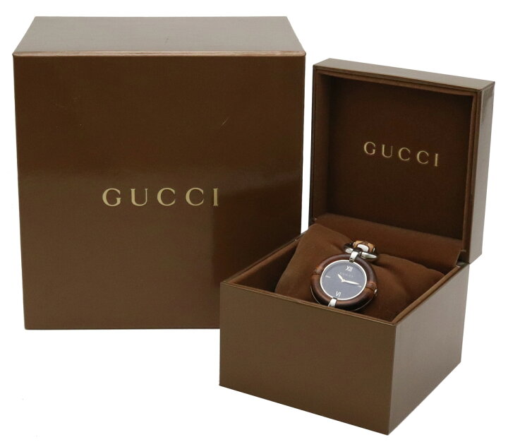 楽天市場】【ウォッチ】GUCCI グッチ バンブー ブラック文字盤 SS  