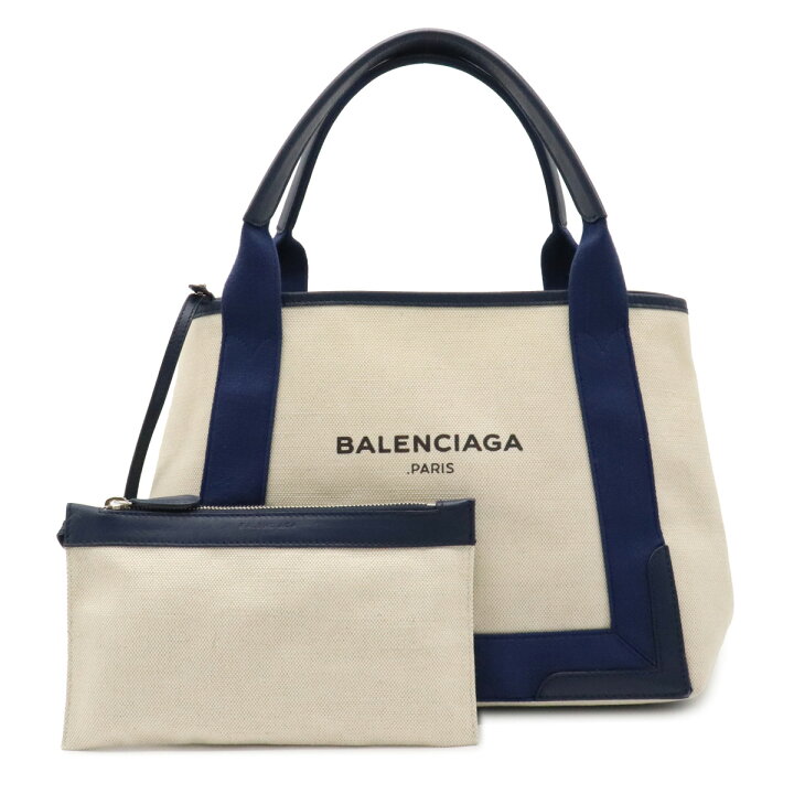 楽天市場】【バッグ】BALENCIAGA バレンシアガ ネイビーカバ S ロゴ 