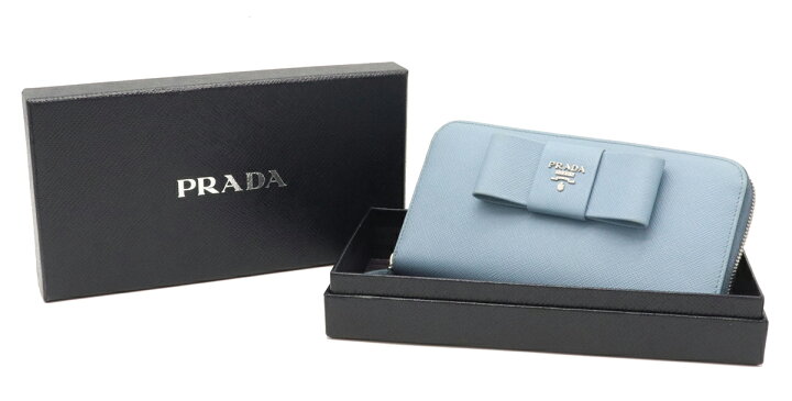楽天市場】【財布】PRADA プラダ リボン ラウンドファスナー 長財布 型 