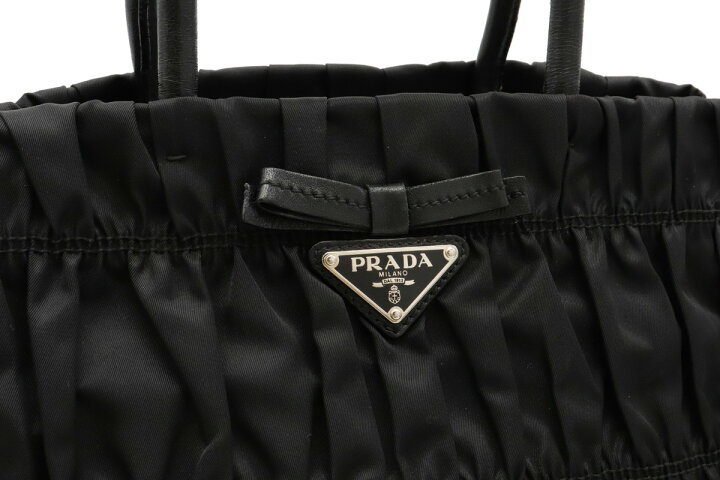 楽天市場】【バッグ】PRADA プラダ ギャザー ハンドバッグ トート 