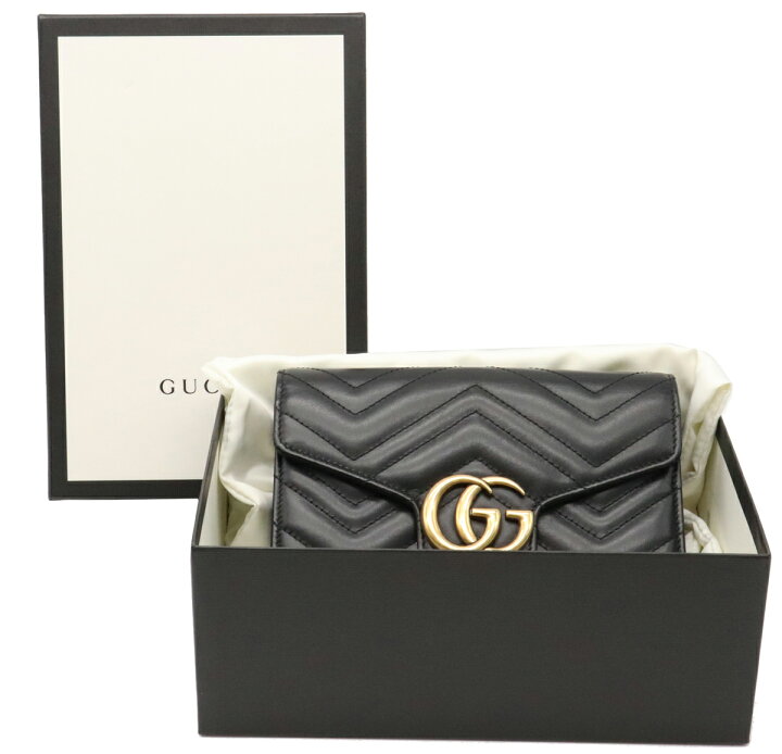 楽天市場】【財布】GUCCI グッチ GGマーモント チェーンウォレット 