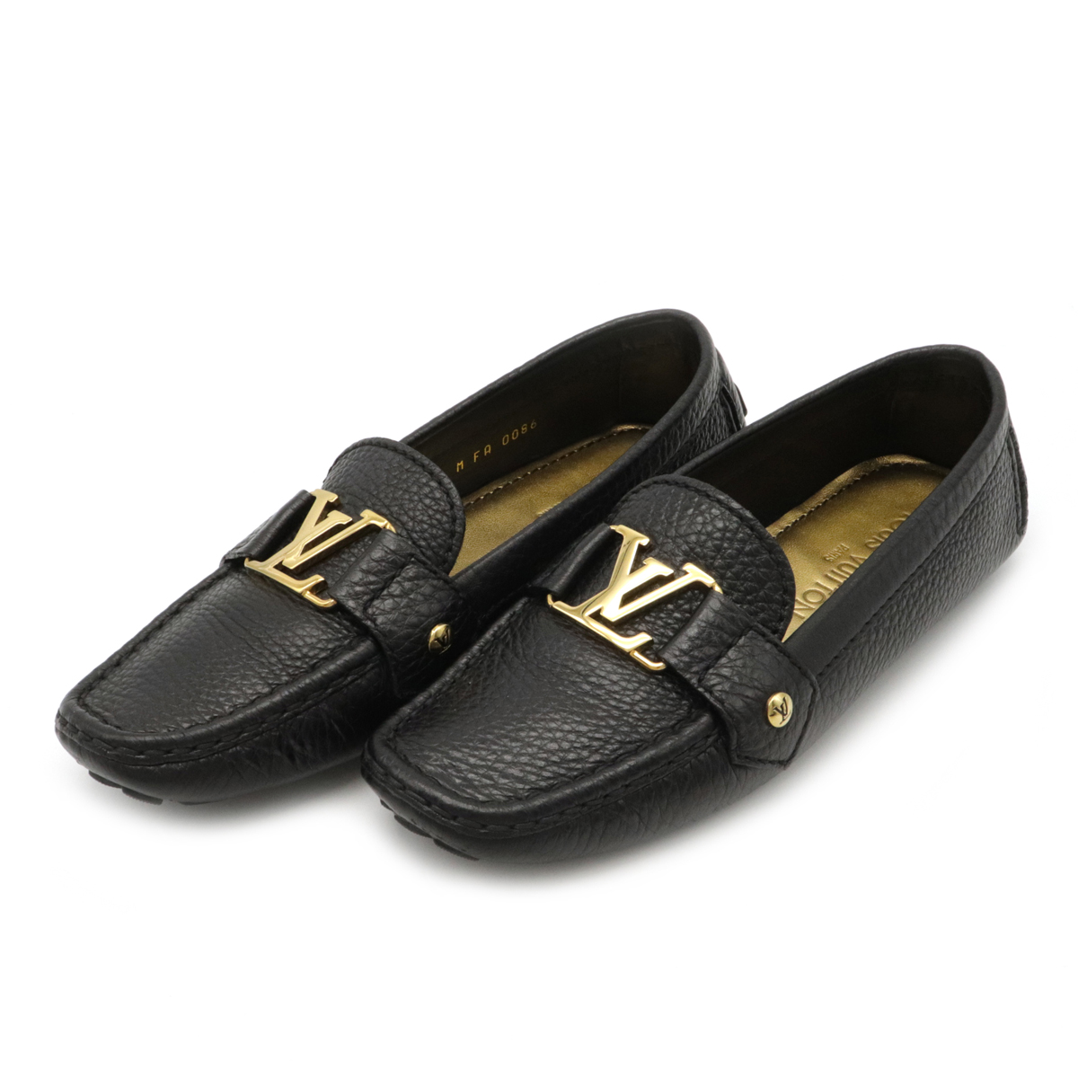 正規品・日本製 Louis Vuitton ドライビングシューズ　モカシン　水色 1/2 36 ローファー/革靴