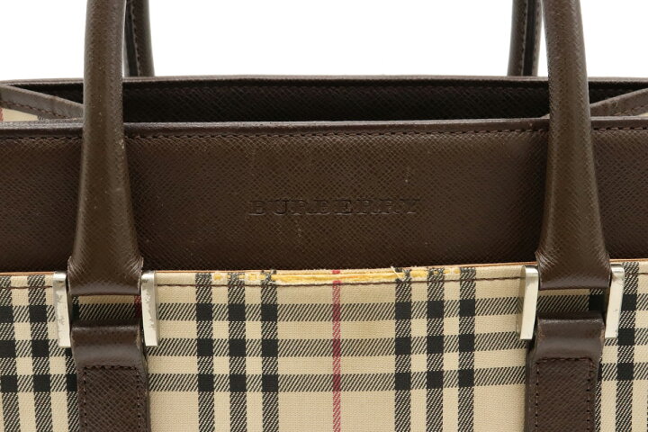 楽天市場】【バッグ】BURBERRY バーバリー ノバチェック ハンドバッグ 