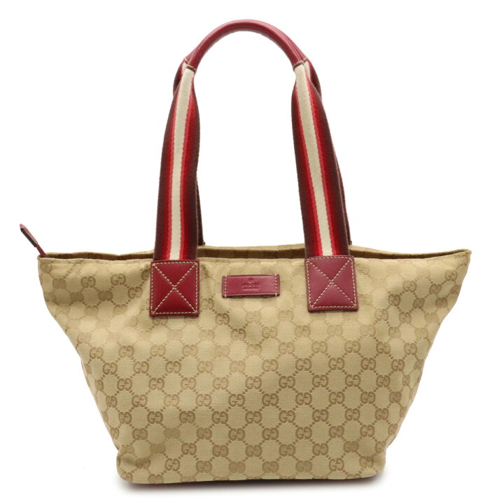 楽天市場】【バッグ】GUCCI グッチ GGキャンバス レザー トートバッグ 