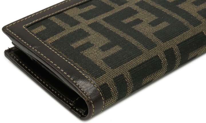 楽天市場】【財布】FENDI フェンディ ズッカ柄 がま口財布 2つ折り財布 