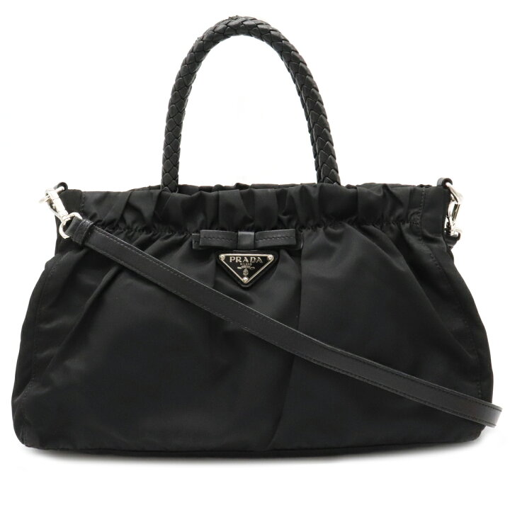 楽天市場】【バッグ】PRADA プラダ ギャザー ハンドバッグ 2WAY  