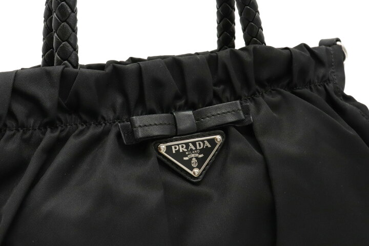 楽天市場】【バッグ】PRADA プラダ ギャザー ハンドバッグ 2WAY  