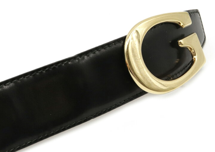 楽天市場】GUCCI グッチ Gバックル レディースベルト レザー 黒  