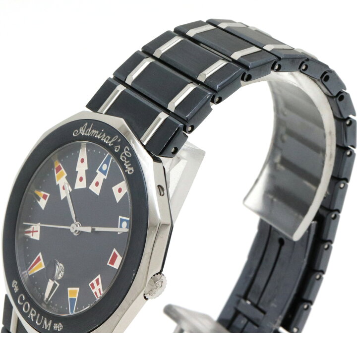 楽天市場】【ウォッチ】CORUM コルム アドミラルズカップ ガンブルー  