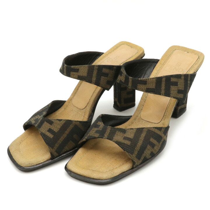 楽天市場】【靴】FENDI フェンディ ズッカ柄 サンダル ミュール  