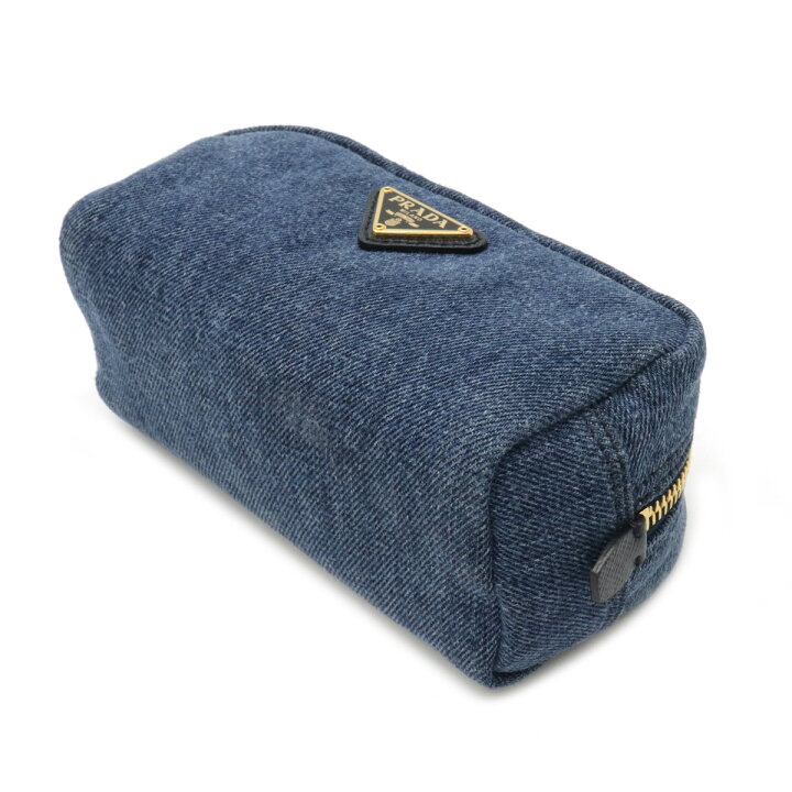 楽天市場】PRADA プラダ ポーチ DENIM デニム 化粧ポーチ コスメポーチ 