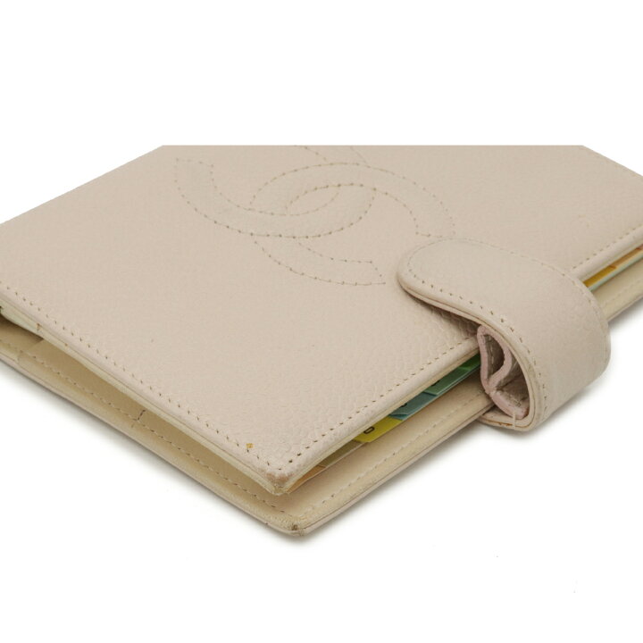 楽天市場】CHANEL シャネル キャビアスキン ココマーク 手帳カバー 6穴  