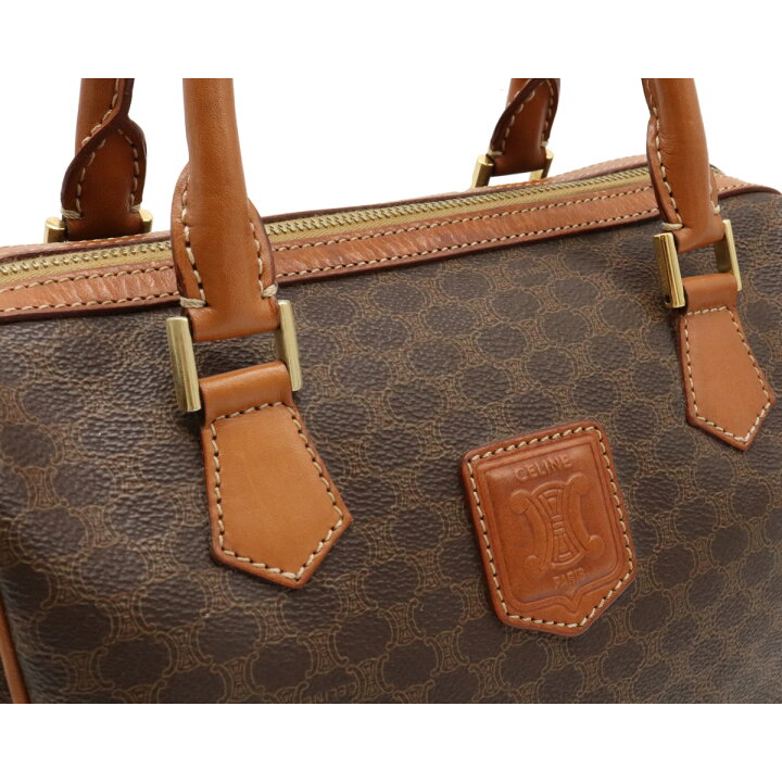 淡水水槽】 LK003 CELINE ? ハンドバッグ ミニボストンバッグ マカダム柄