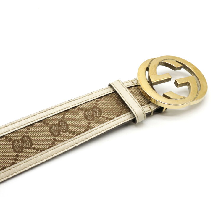 楽天市場】GUCCI グッチ GGキャンバス インターロッキング Gバックル  
