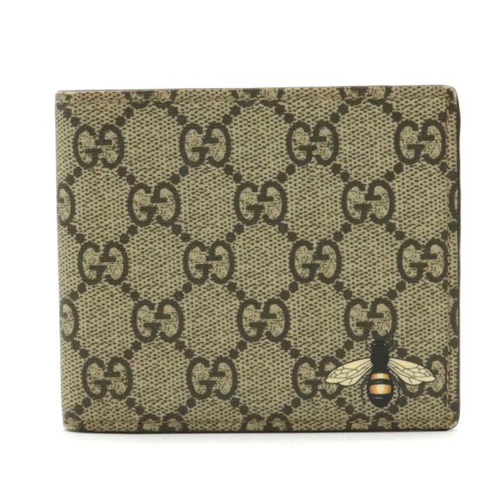 楽天市場】【財布】GUCCI グッチ GGスプリーム 2つ折財布 二つ折り財布  