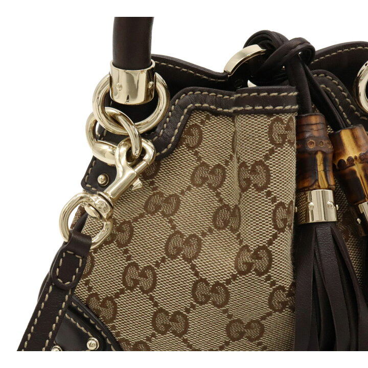 楽天市場】【バッグ】GUCCI グッチ GGキャンバス バンブータッセル  