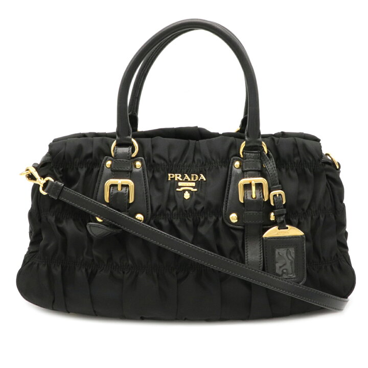 楽天市場】【バッグ】PRADA プラダ ギャザー ハンドバッグ 2WAY 
