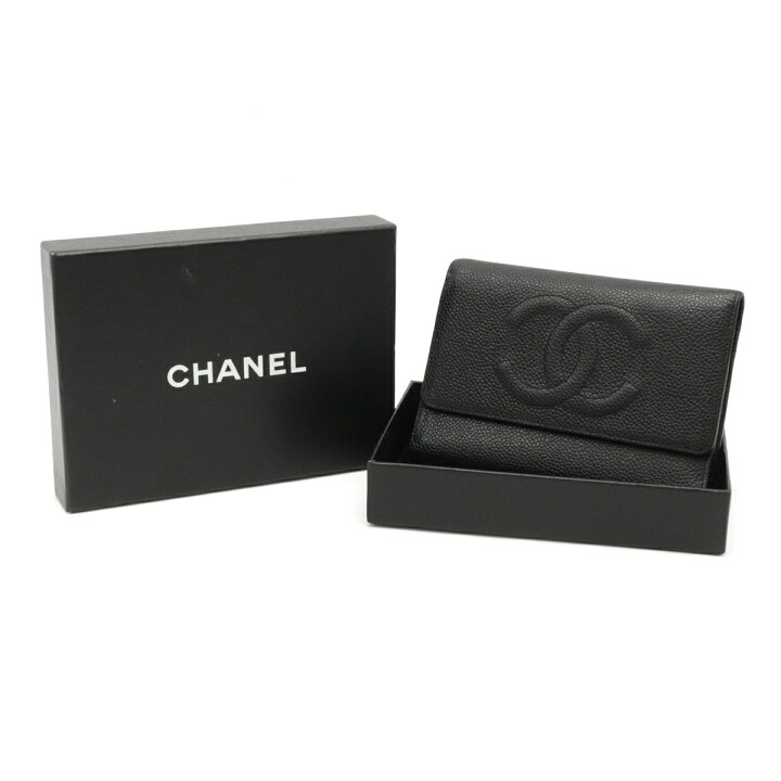 楽天市場】【財布】CHANEL シャネル ココマーク 3つ折り財布 キャビア  