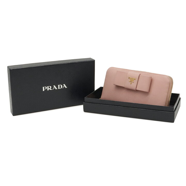楽天市場】【財布】PRADA プラダ SAFFIANO FIOCCO リボン ラウンド 
