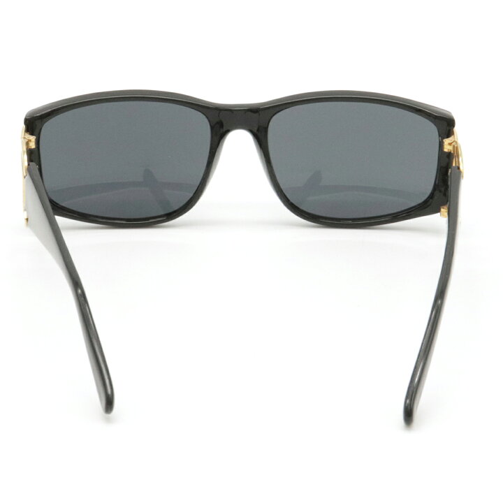 CHANEL サングラス ココマーク ブラック ゴールド レンズブルー系 