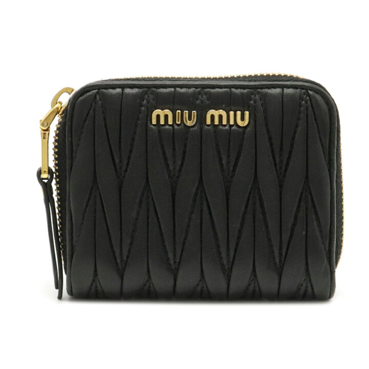 楽天市場】【財布】Miu Miu ミュウ ミュウ マテラッセ キルティング 