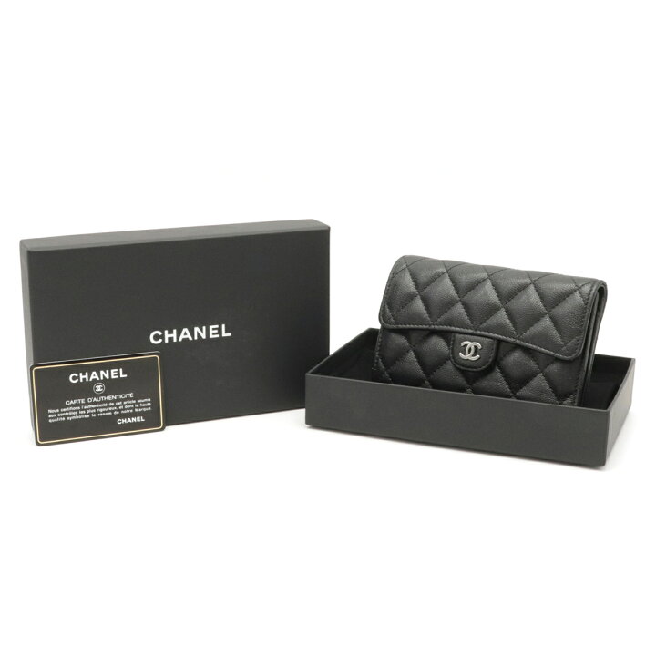 楽天市場】【財布】CHANEL シャネル マトラッセ ココマーク 3つ折財布  