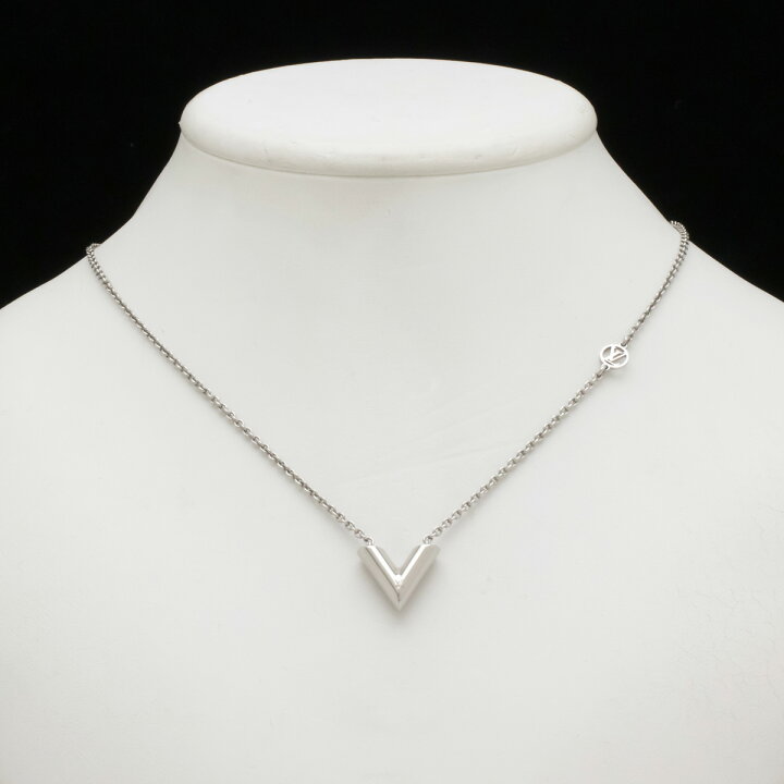 楽天市場 ジュエリー Louis Vuitton ルイ ヴィトン ネックレス エセンシャルv エッセンシャルv ペンダント シルバー色 M 中古 Blumin 楽天市場店