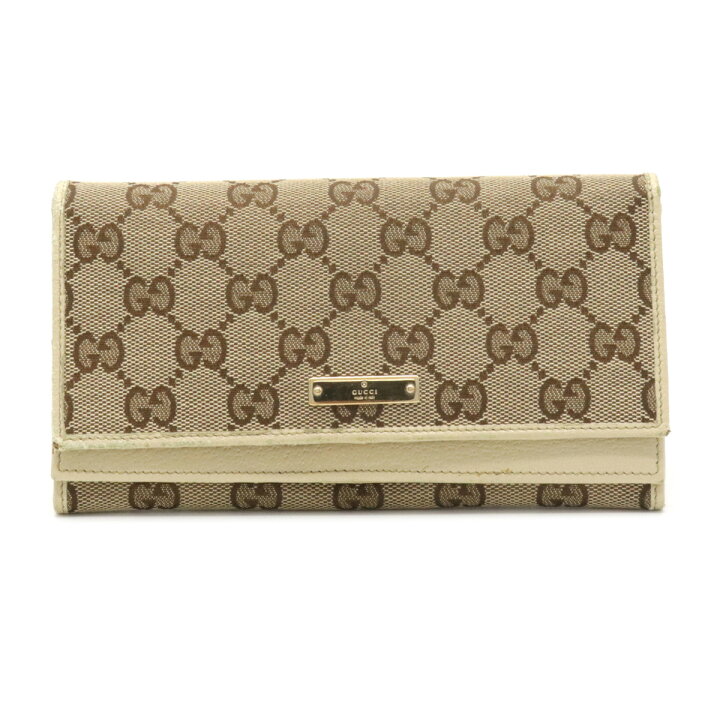 楽天市場】【財布】GUCCI グッチ GGキャンバス 2つ折長財布 二つ折り長 