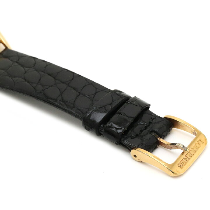 楽天市場】【ウォッチ】LONGINES ロンジン ゴールド文字盤 K18 750 革  