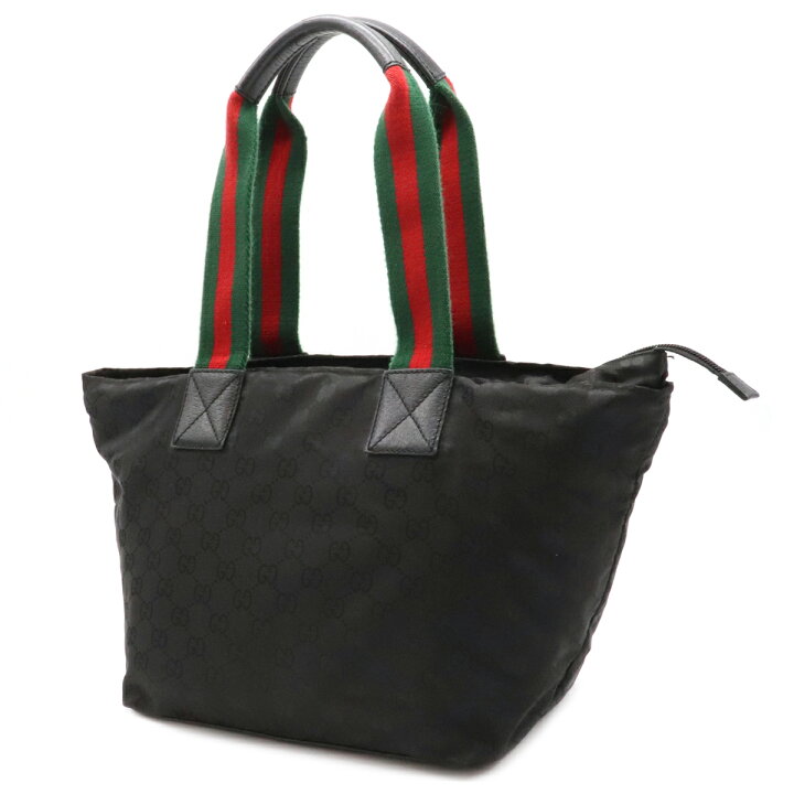 楽天市場】【バッグ】GUCCI グッチ GGナイロン シェリーライン トート 