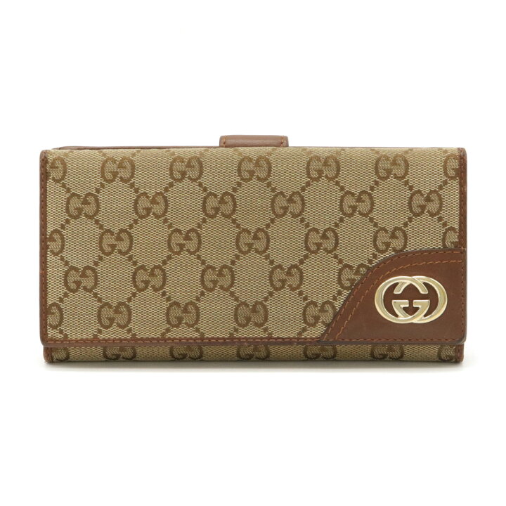 楽天市場】【財布】GUCCI グッチ GGキャンバス 2つ折長財布 二つ折り長 