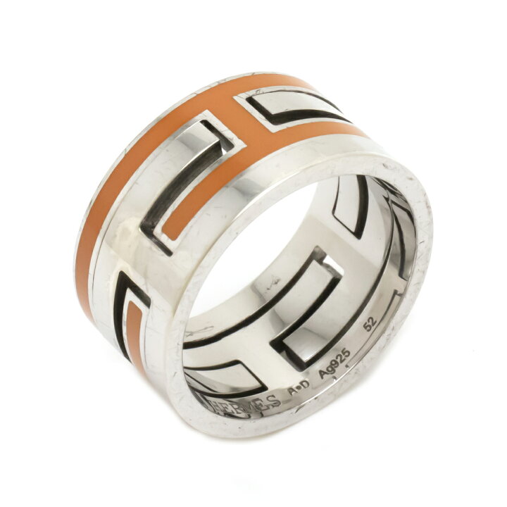 HERMES 人気 ムーヴアッシュリング ゴールド×ブラック（希少 HERMES  